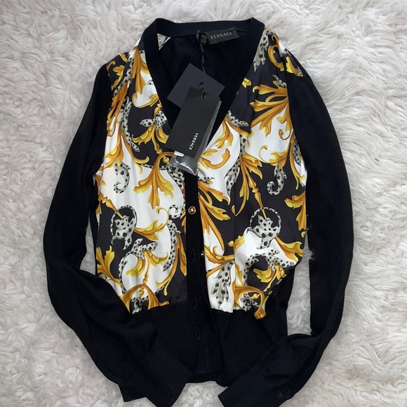 Versace cardigan silk knit 38 - Picture 2 of 7
